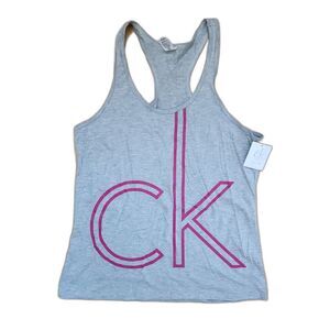 Calvin Klein Sleep Grey Racerback Tank Top L